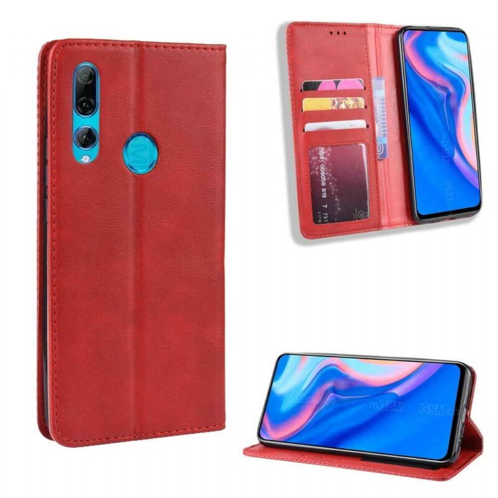 Kryty Na Mobil Na Huawei P Smart Z / Honor 9X Flipové Pouzdro Stylizovaný Vintage Kožený Efekt