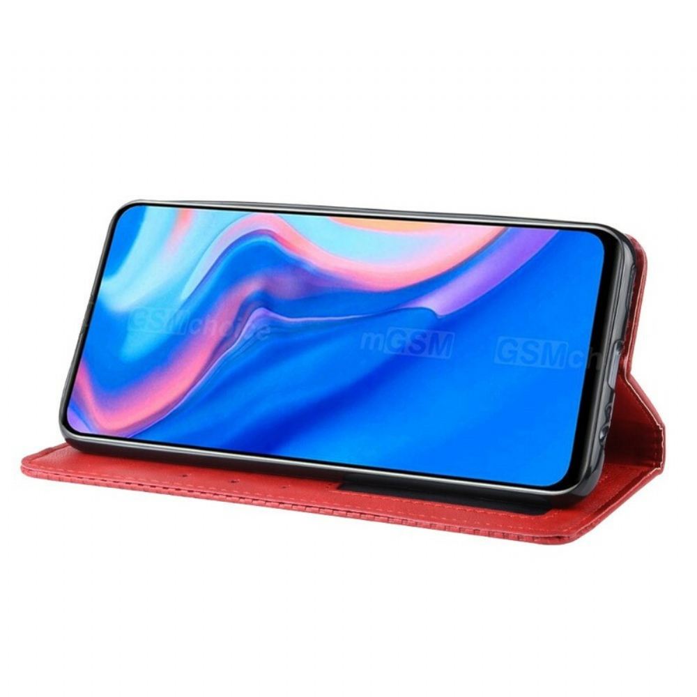 Kryty Na Mobil Na Huawei P Smart Z / Honor 9X Flipové Pouzdro Stylizovaný Vintage Kožený Efekt