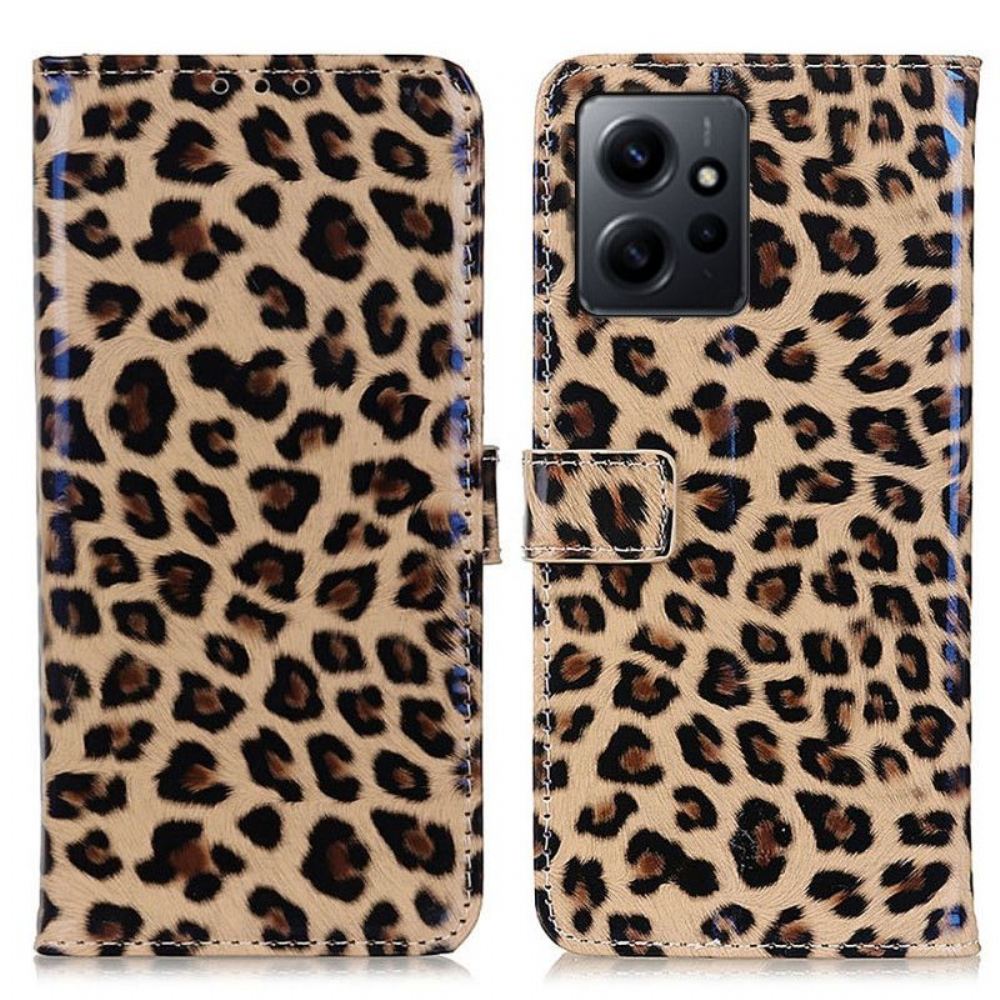 Flipové Pouzdro Na Xiaomi Redmi Note 12 4G Efekt Leopardí Kůže