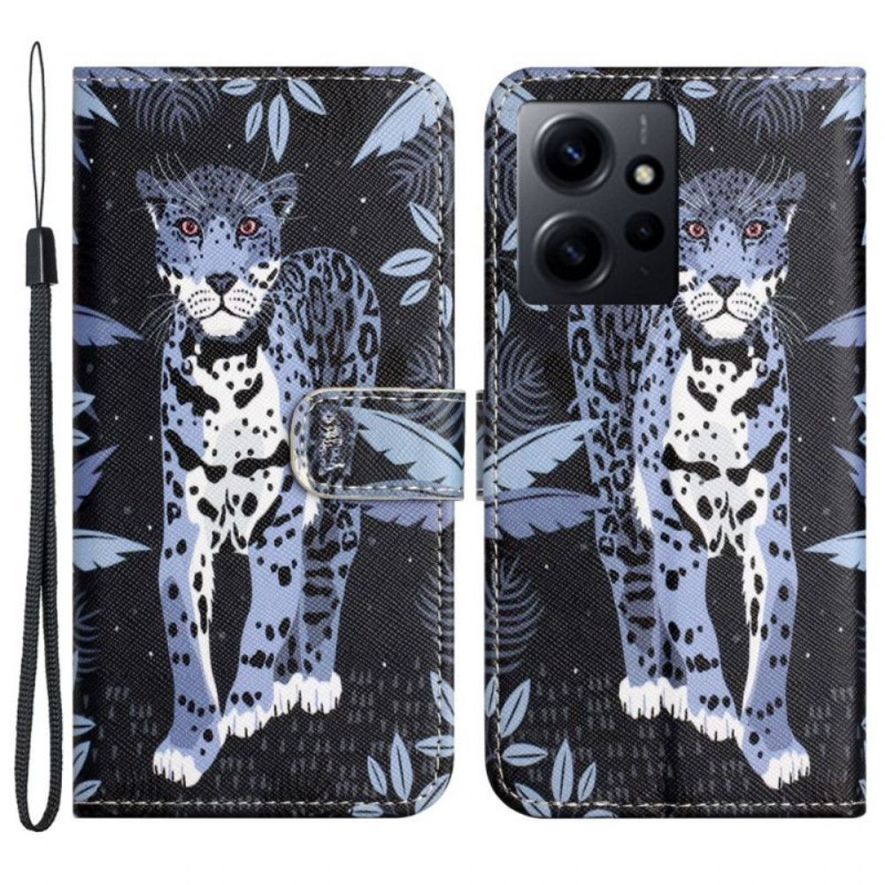 Flipové Pouzdro Na Xiaomi Redmi Note 12 4G Na Lana Strappy Leopard