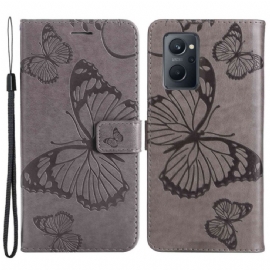 Flipové Pouzdro Na Realme 9i Na Lana Obří Strappy Butterfly