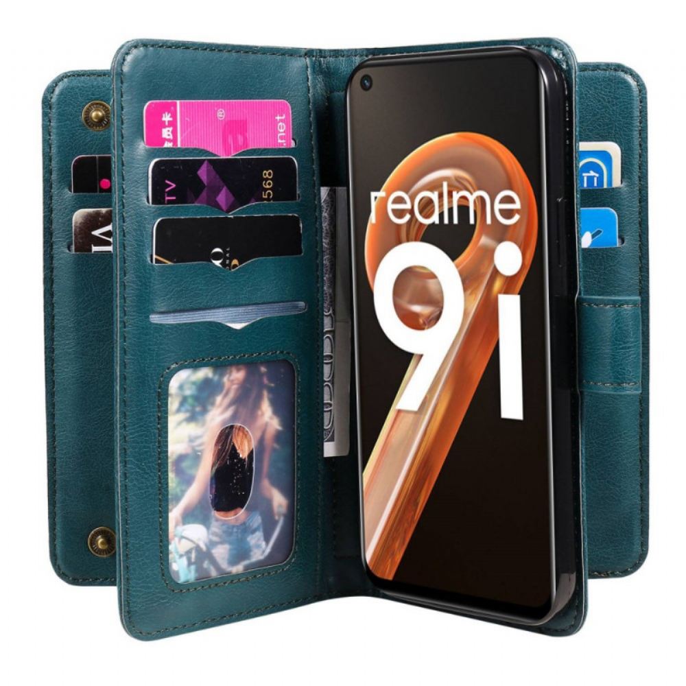 Flipové Pouzdro Na Realme 9i Multifunkční Obchodní Peněženka