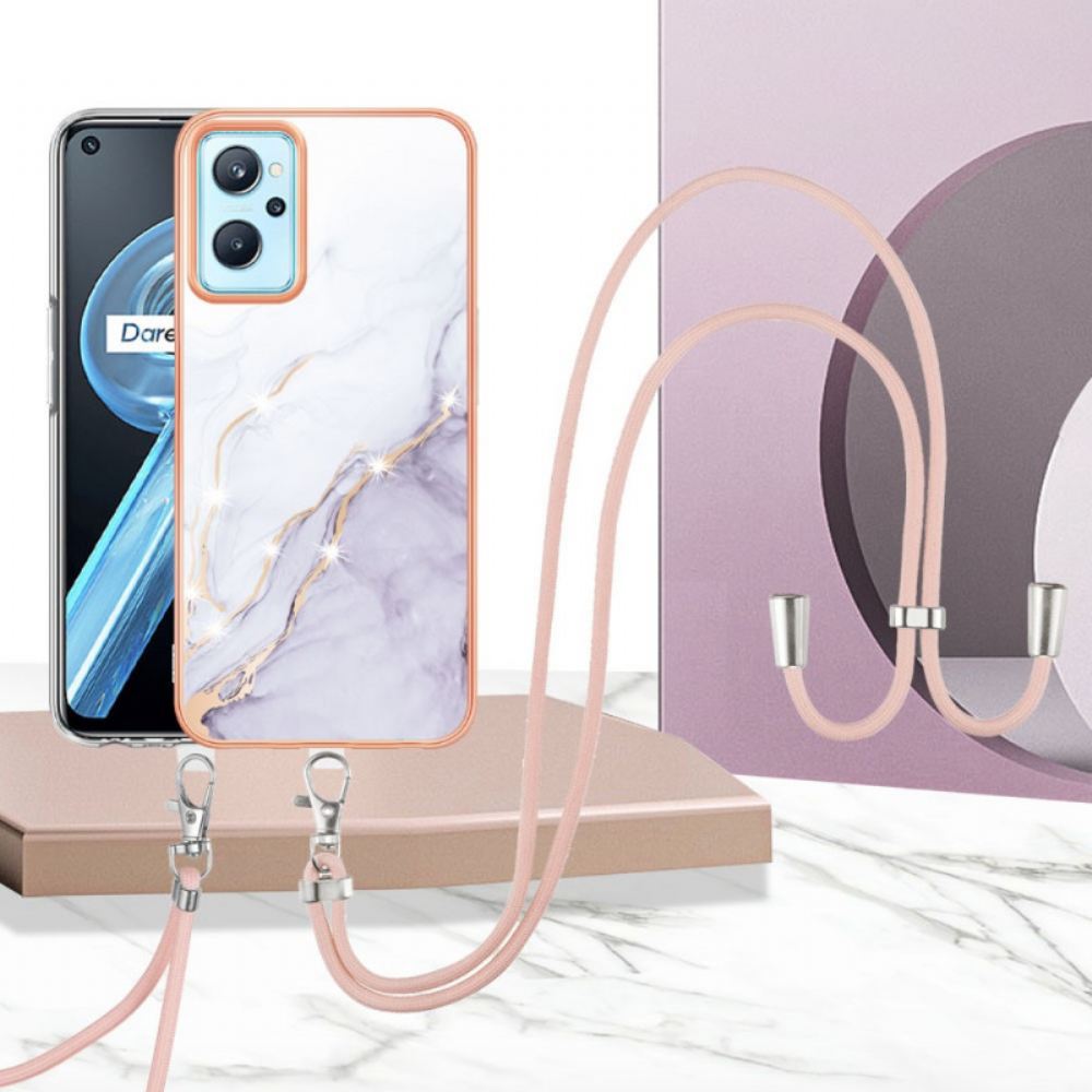 Kryt Na Realme 9i Na Lana À Cord Design Marble