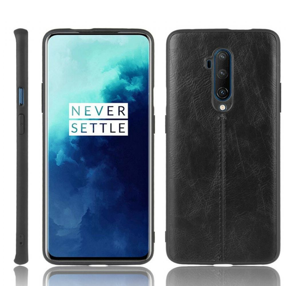 Kryt Na OnePlus 7T Pro Efekt Kůže Ve Švu