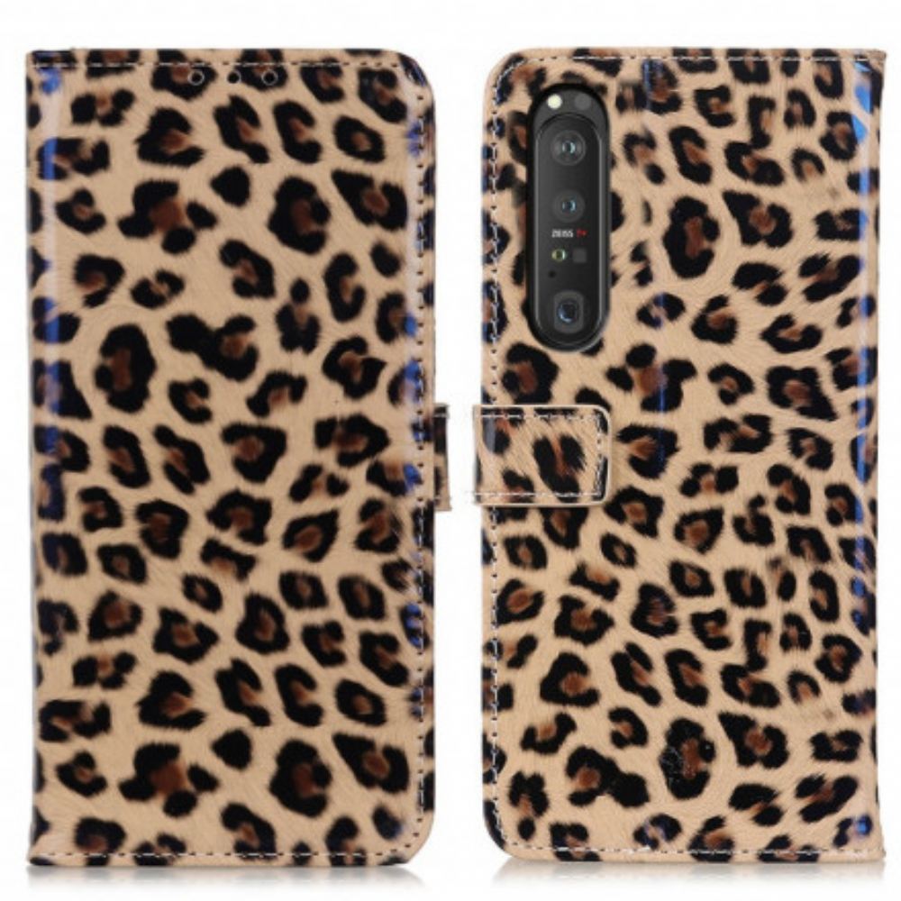 Kožené Pouzdro Na Sony Xperia 1 III Leopard