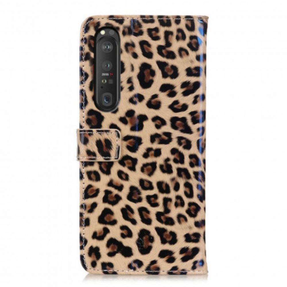 Kožené Pouzdro Na Sony Xperia 1 III Leopard