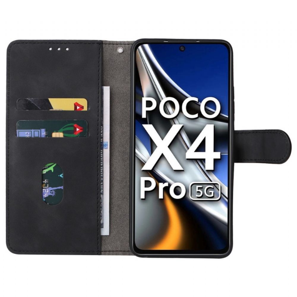 Flipové Pouzdro Na Poco X4 Pro 5G Styl Z Hladké Kůže