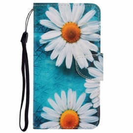 Kožené Pouzdro Na Poco X4 Pro 5G Na Lana Strappy Daisies