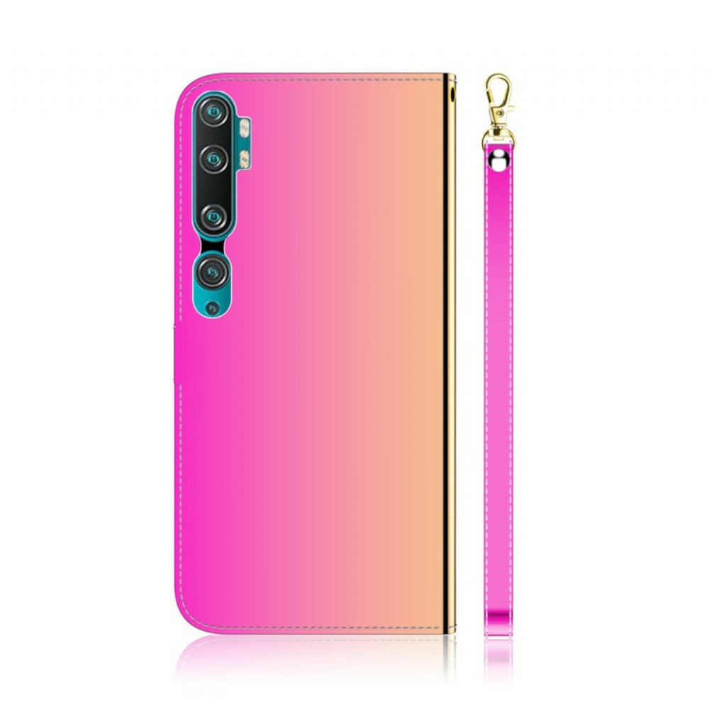 Flipové Pouzdro Na Xiaomi Mi Note 10 / 10 Pro Kryt Na Zrcadlo Z Umělé Kůže