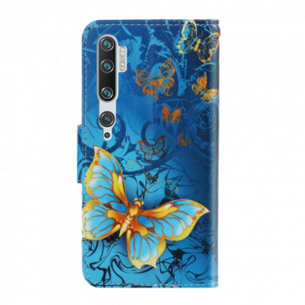 Flipové Pouzdro Na Xiaomi Mi Note 10 / 10 Pro Na Lana Variace Motýlkového Popruhu