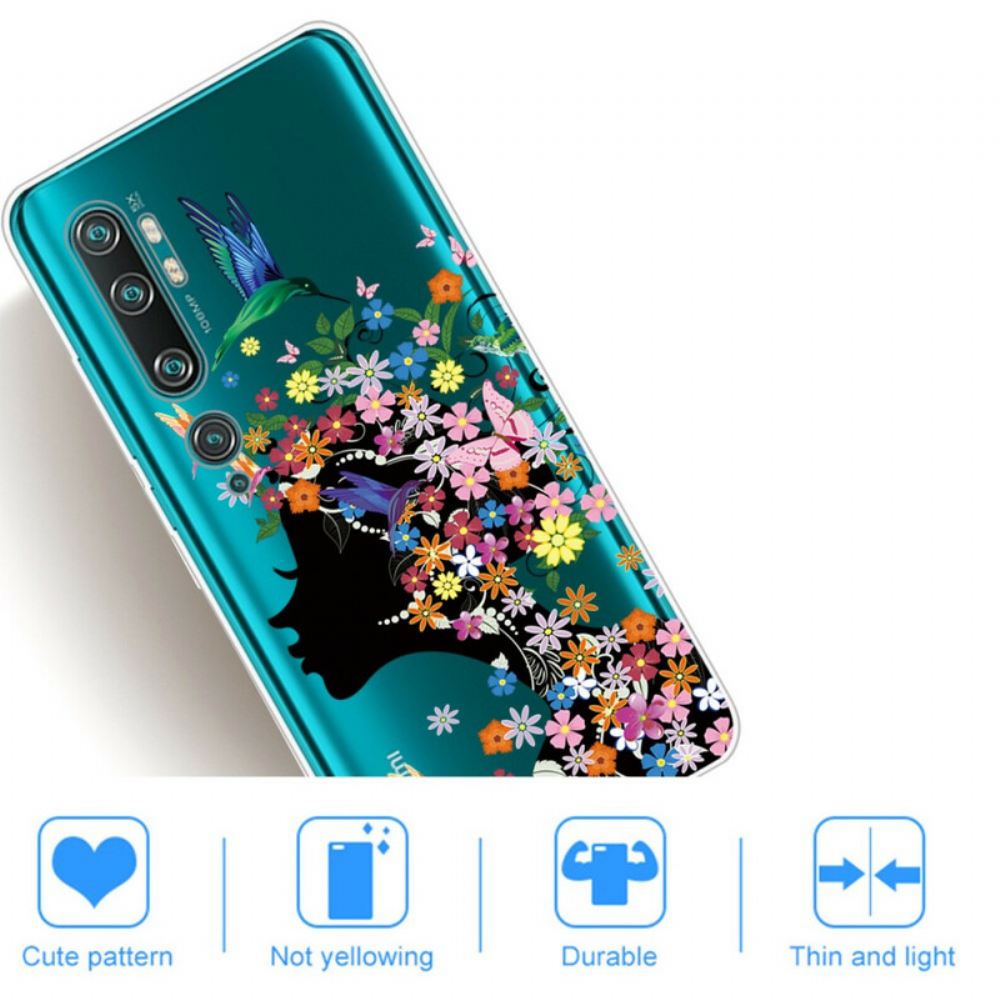 Kryt Na Xiaomi Mi Note 10 / 10 Pro Hezká Květinová Hlava