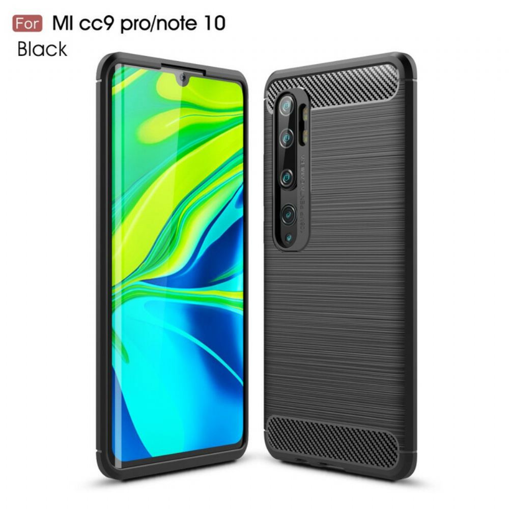 Kryt Na Xiaomi Mi Note 10 / 10 Pro Kartáčované Uhlíkové Vlákno