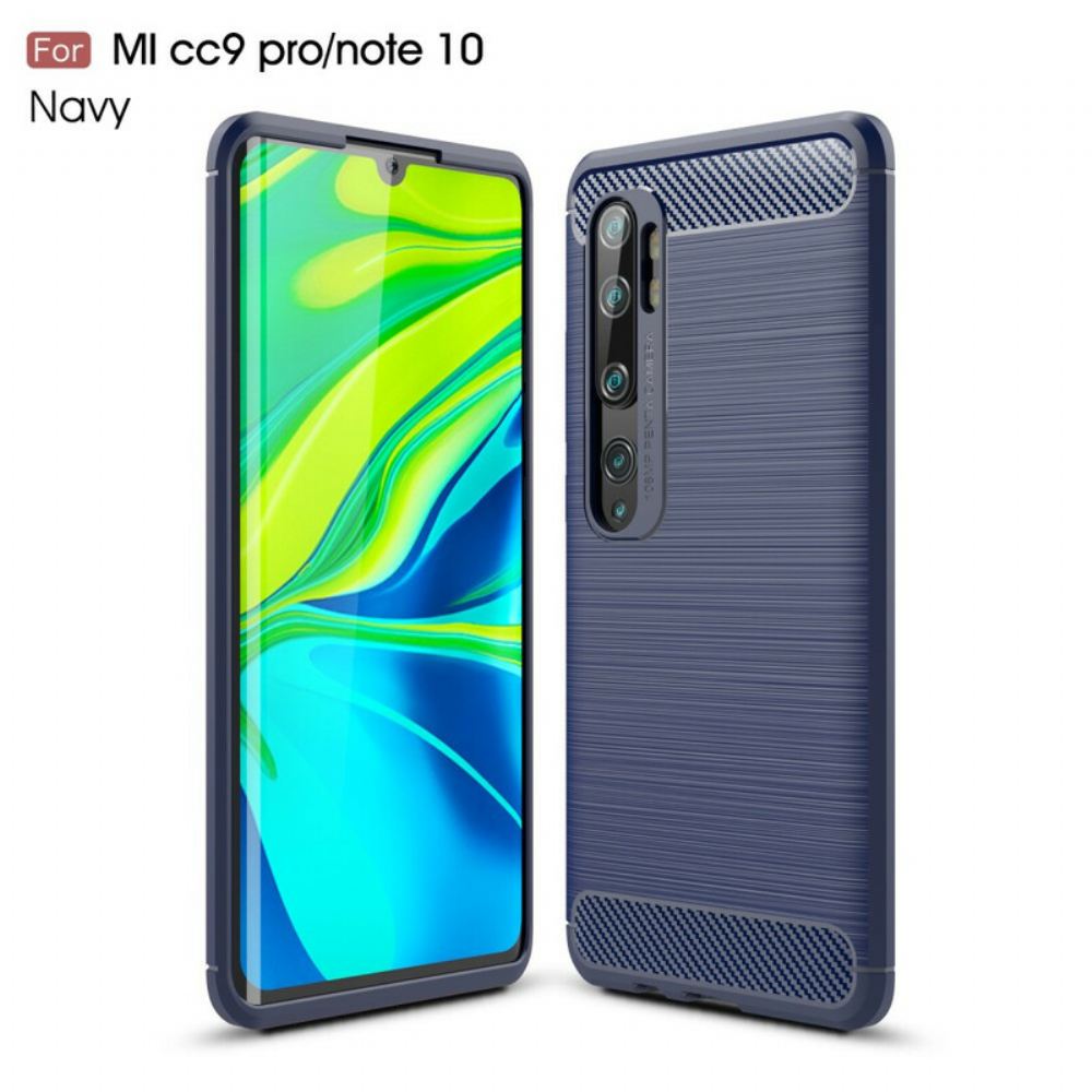 Kryt Na Xiaomi Mi Note 10 / 10 Pro Kartáčované Uhlíkové Vlákno