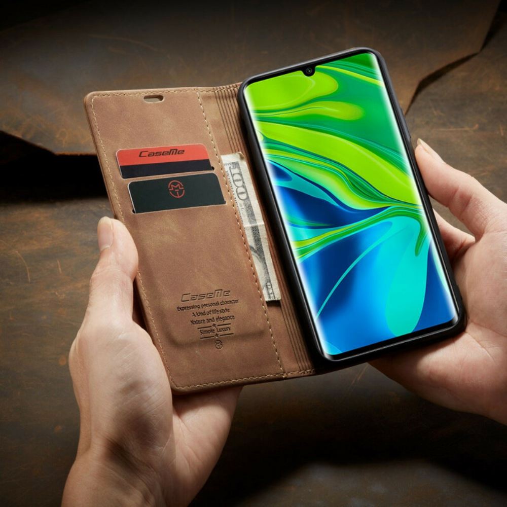 Kryty Na Mobil Na Xiaomi Mi Note 10 / 10 Pro Flipové Pouzdro Caseme Umělá Kůže