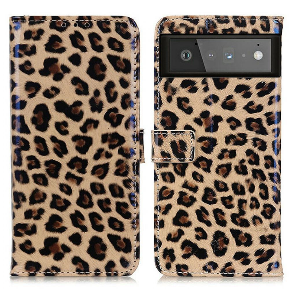 Flipové Pouzdro Na Google Pixel 6 Obyčejný Leopard