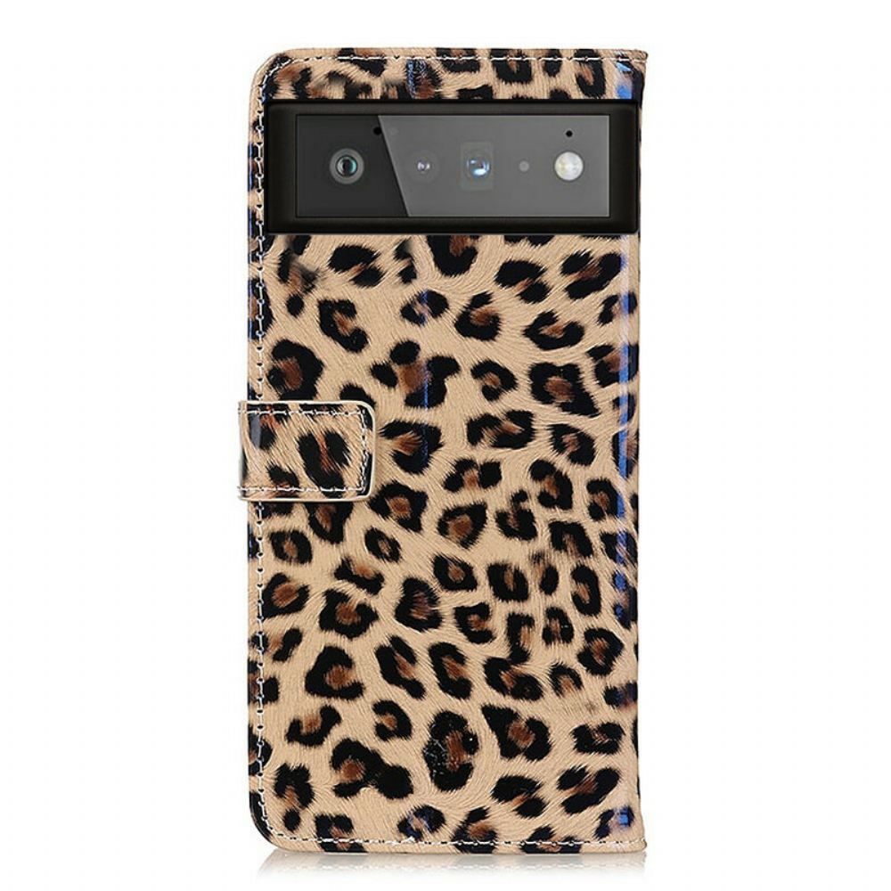 Flipové Pouzdro Na Google Pixel 6 Obyčejný Leopard