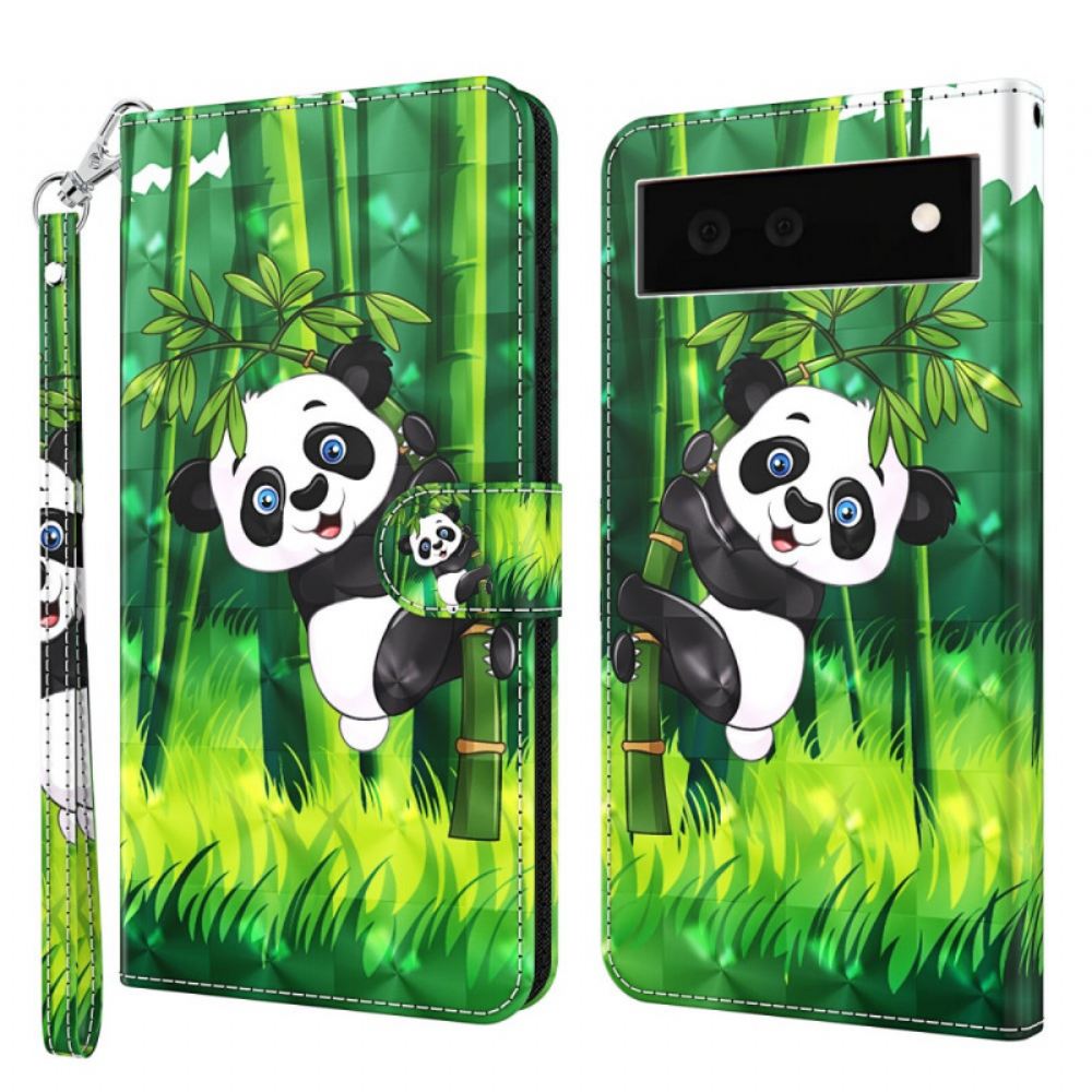 Flipové Pouzdro Na Google Pixel 6 Panda A Bambus