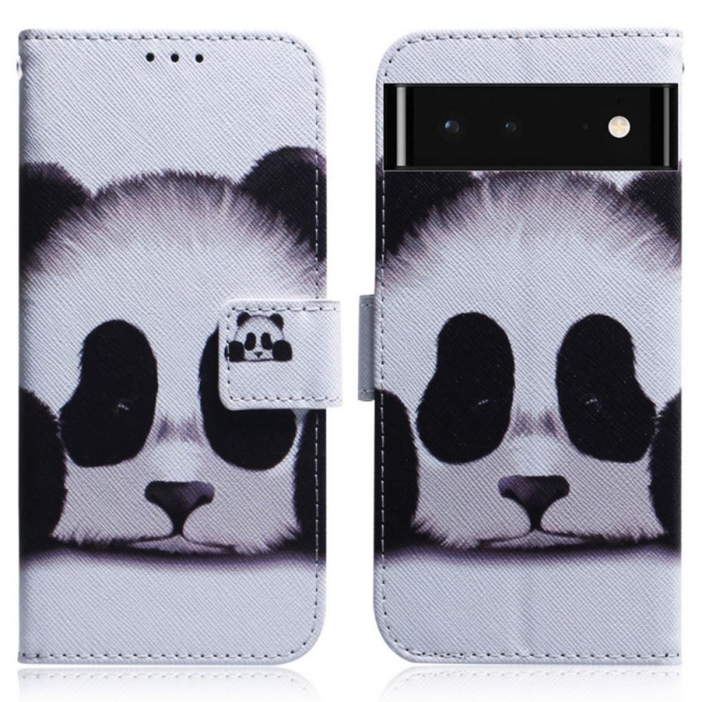 Flipové Pouzdro Na Google Pixel 6 Panda Tvář