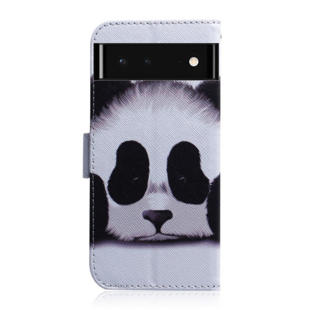 Flipové Pouzdro Na Google Pixel 6 Panda Tvář