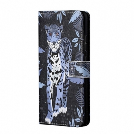 Flipové Pouzdro Na Samsung Galaxy M23 5G Na Lana Strappy Leopard