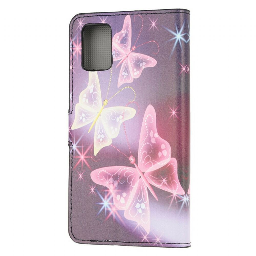 Flipové Pouzdro Na Samsung Galaxy S10 Lite Neonoví Motýli