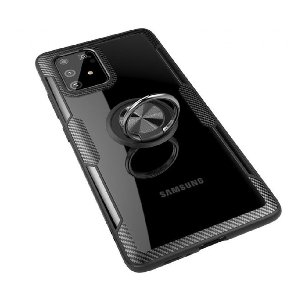 Kryt Na Samsung Galaxy S10 Lite Kovový Kroužek Z Uhlíkových Vláken