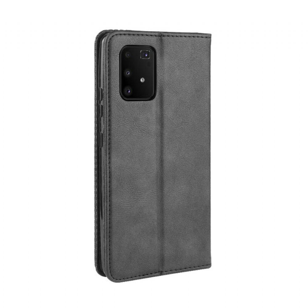 Kryty Na Mobil Na Samsung Galaxy S10 Lite Flipové Pouzdro Stylizovaný Vintage Kožený Efekt