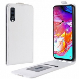 Flipové Pouzdro Na Samsung Galaxy A70 Kožené Pouzdro Efekt Skládání Kůže