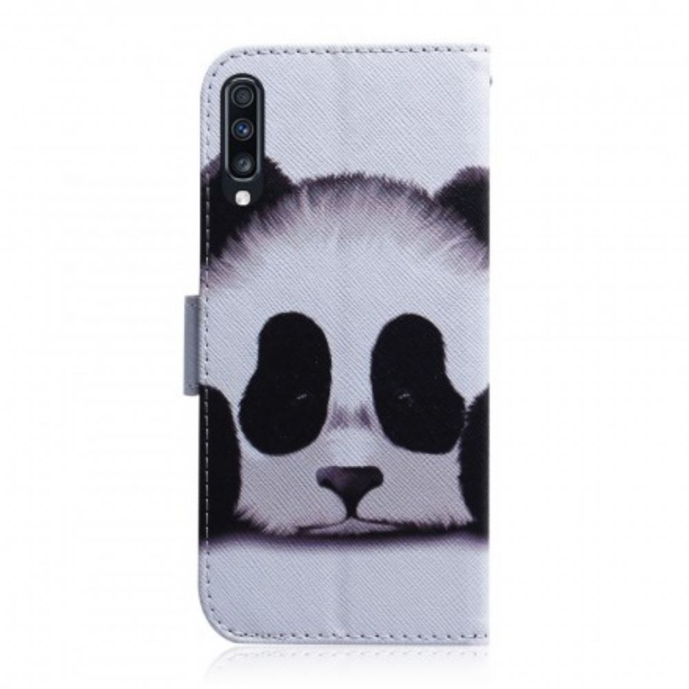 Flipové Pouzdro Na Samsung Galaxy A70 Panda Tvář