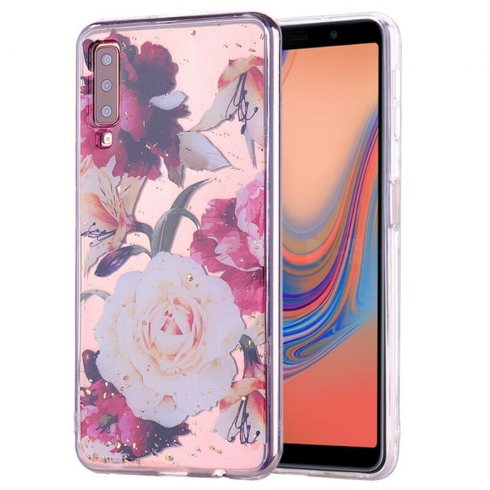 Kryt Na Samsung Galaxy A70 Květiny A Flitry