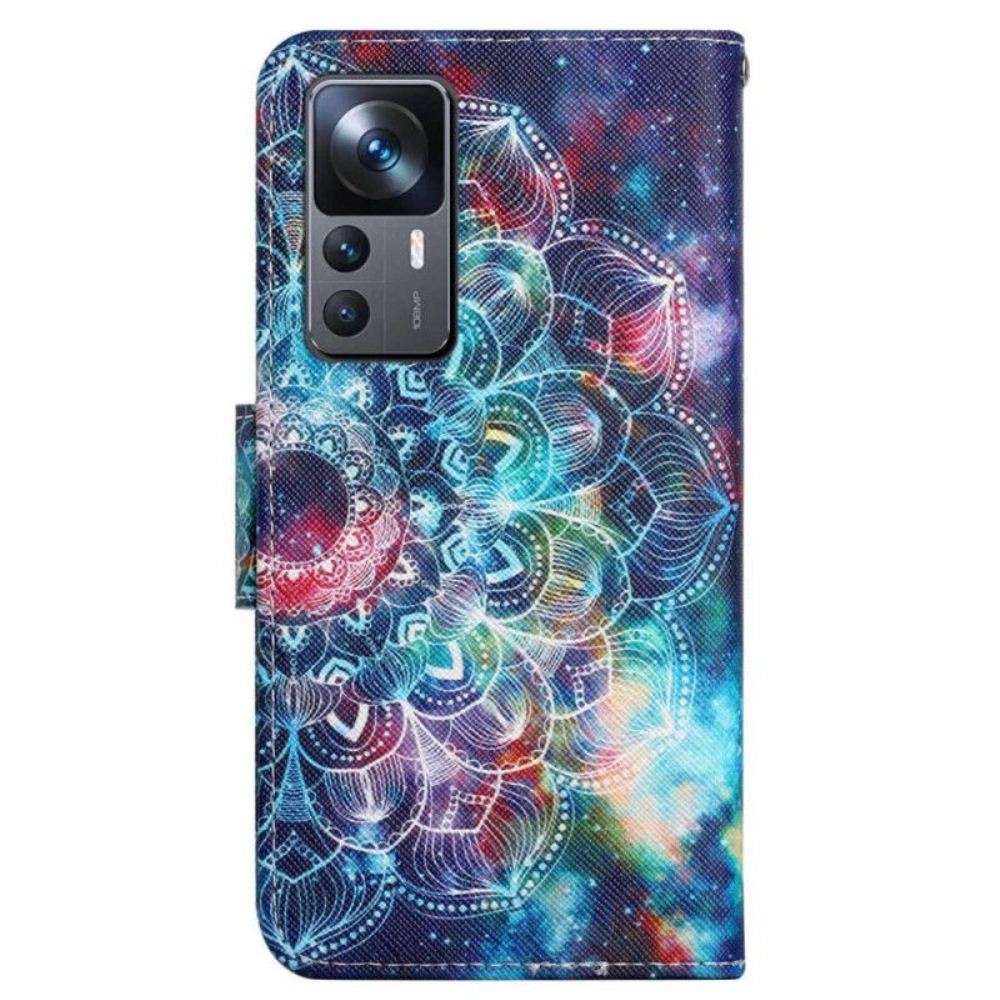 Flipové Pouzdro Na Xiaomi 12T / 12T Pro Na Lana Okázalá Strappy Mandala