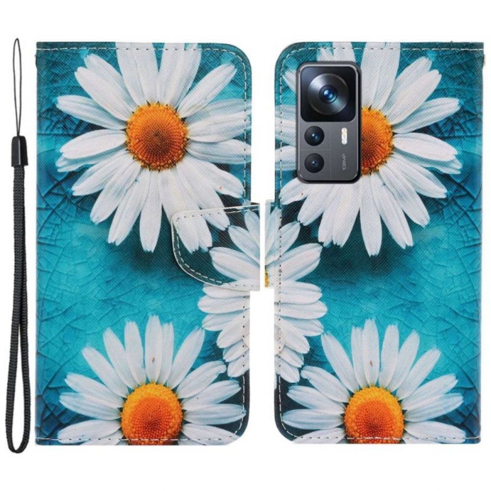 Flipové Pouzdro Na Xiaomi 12T / 12T Pro Na Lana Strappy Daisy