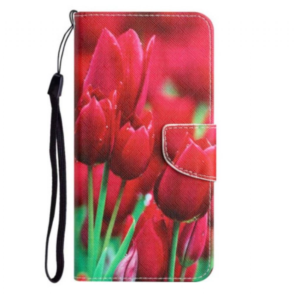 Flipové Pouzdro Na Xiaomi 12T / 12T Pro Tanga Tulipány