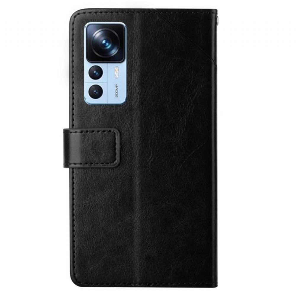 Kožené Pouzdro Na Xiaomi 12T / 12T Pro Na Lana Design Popruhu