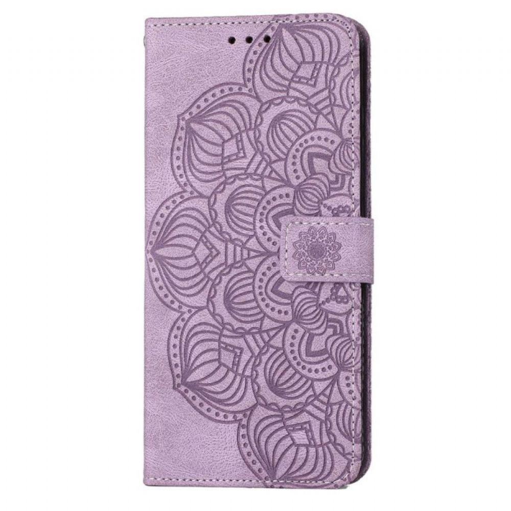 Kožené Pouzdro Na Xiaomi 12T / 12T Pro Na Lana Strappy Barokní Mandala