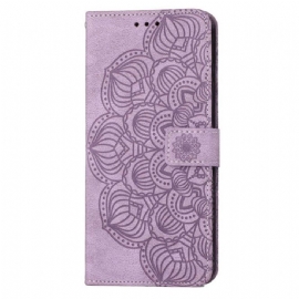 Kožené Pouzdro Na Xiaomi 12T / 12T Pro Na Lana Strappy Barokní Mandala