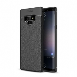 Kryt Na Samsung Galaxy Note 9 Efekt Kůže Litchi S Dvojitou Linií