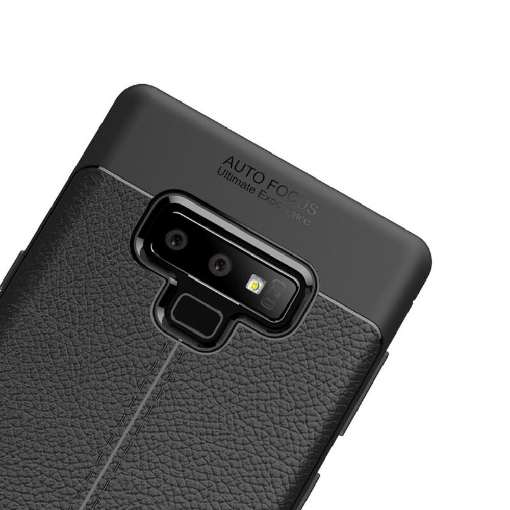 Kryt Na Samsung Galaxy Note 9 Efekt Kůže Litchi S Dvojitou Linií