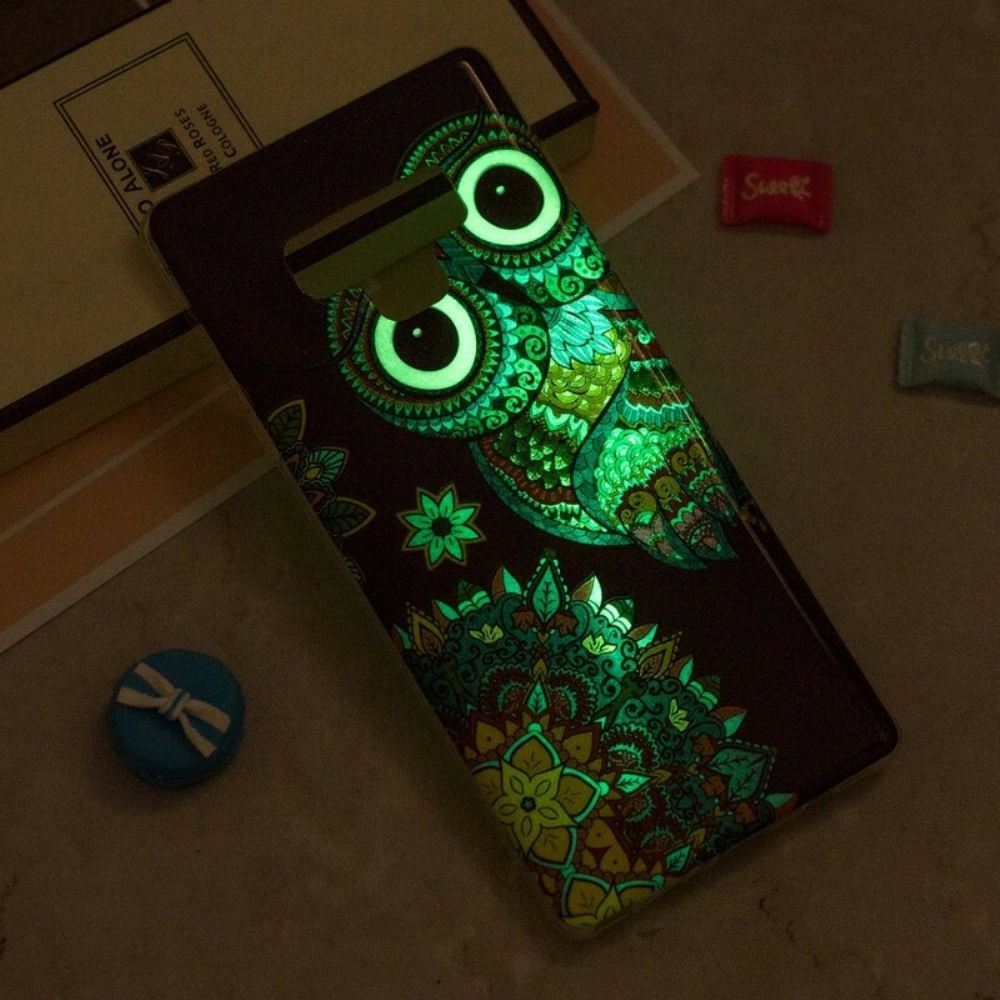 Kryt Na Samsung Galaxy Note 9 Mandala Fluorescenční Sova