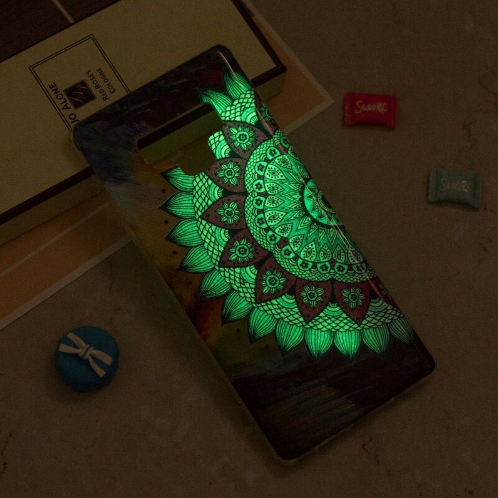 Kryty Na Mobil Na Samsung Galaxy Note 9 Mandala Fluorescenční Sova