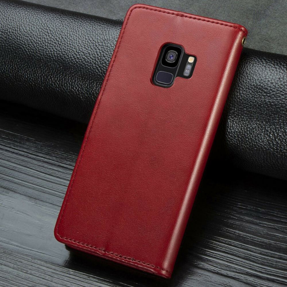 Flipové Pouzdro Na Samsung Galaxy S9 Umělá Kůže A Vintage Spona