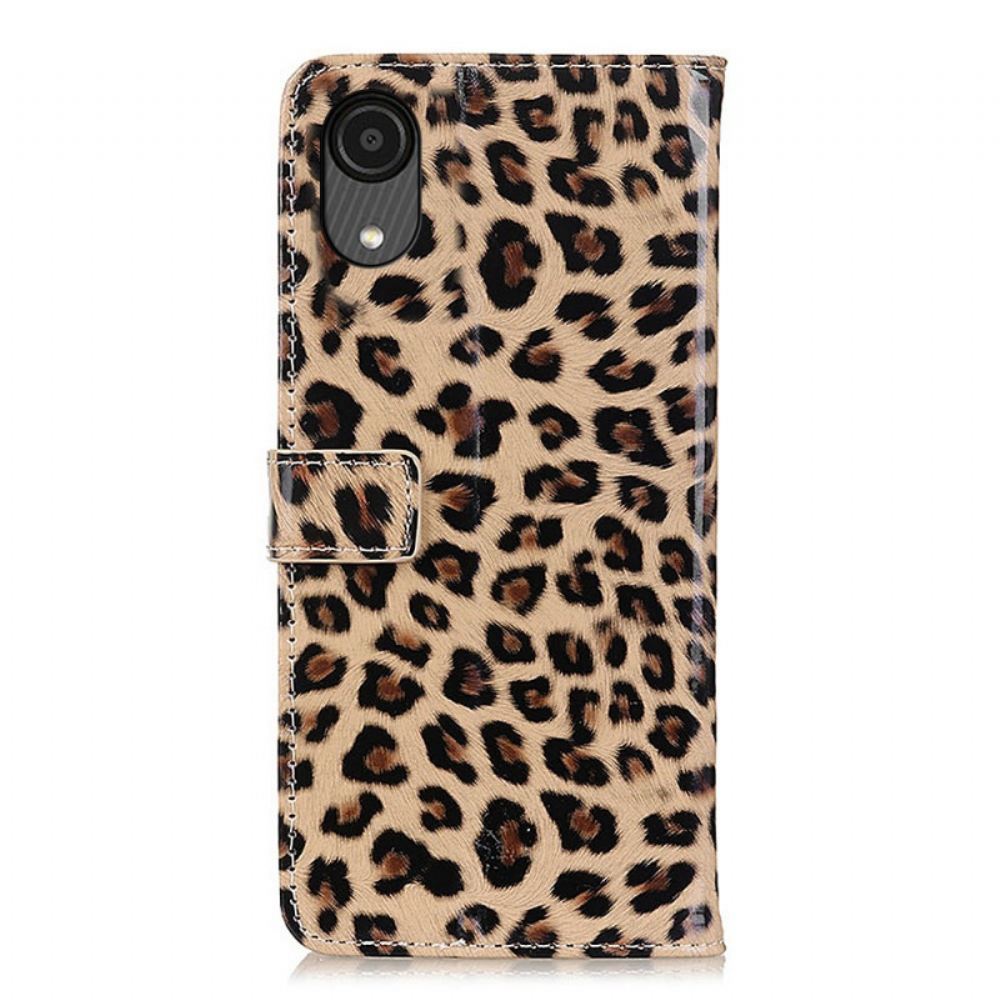 Flipové Pouzdro Na Samsung Galaxy A03 Core Leopard