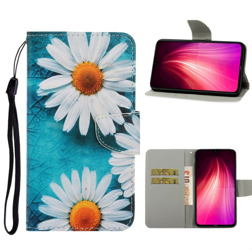 Flipové Pouzdro Na Xiaomi Redmi Note 8T Na Lana Strappy Daisies