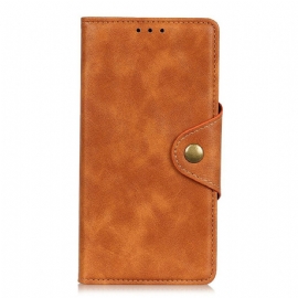 Flipové Pouzdro Na Xiaomi Redmi Note 8T Vintage Umělá Kůže A Knoflík