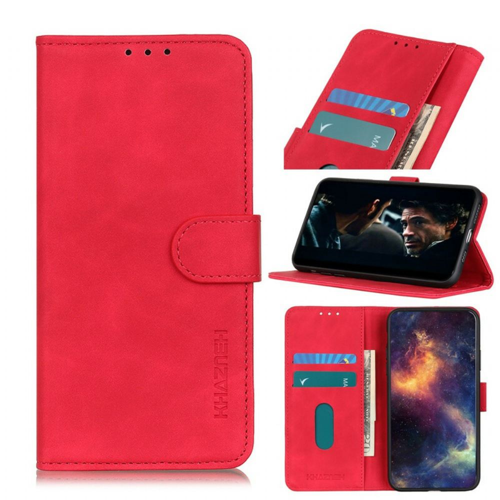 Kožené Pouzdro Na Xiaomi Redmi Note 8T Matná Vintage Kůže S Efektem Khazneh