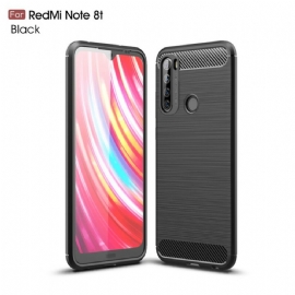 Kryt Na Xiaomi Redmi Note 8T Kartáčované Uhlíkové Vlákno