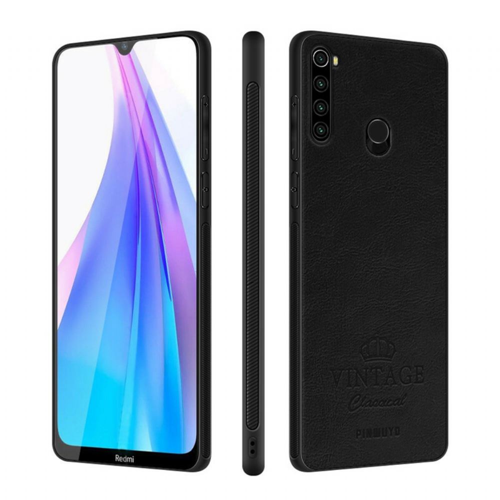 Kryt Na Xiaomi Redmi Note 8T Vintage Kožený Efekt Pinwuyo