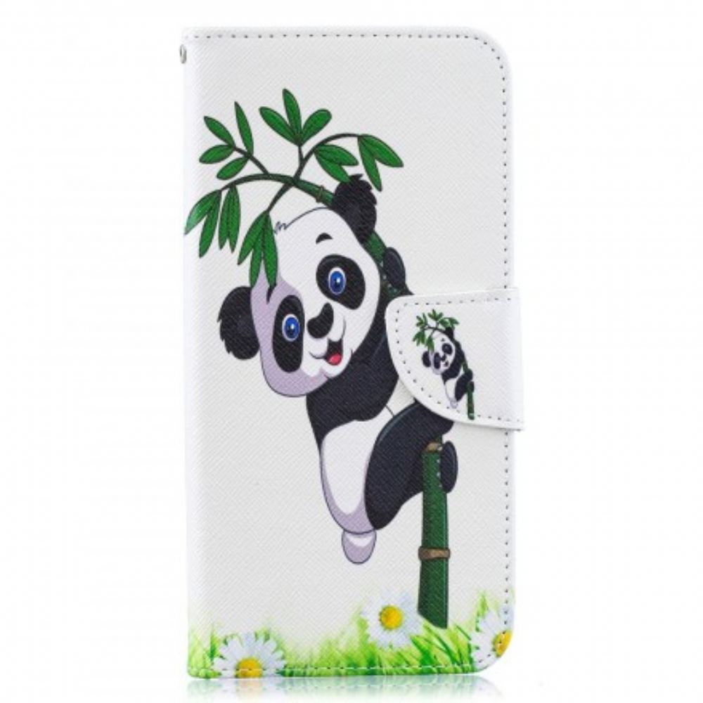 Flipové Pouzdro Na Samsung Galaxy A50 Panda Na Bambusu