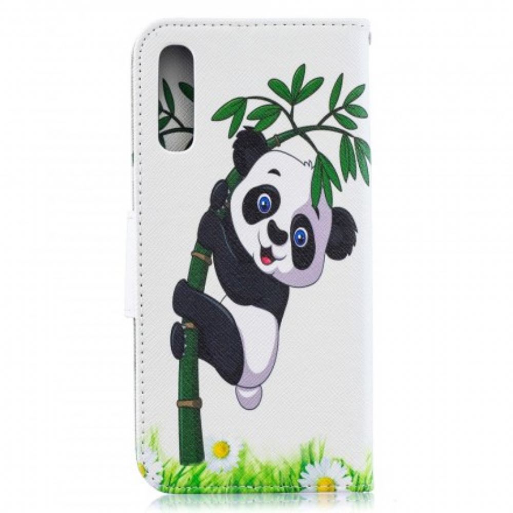 Flipové Pouzdro Na Samsung Galaxy A50 Panda Na Bambusu