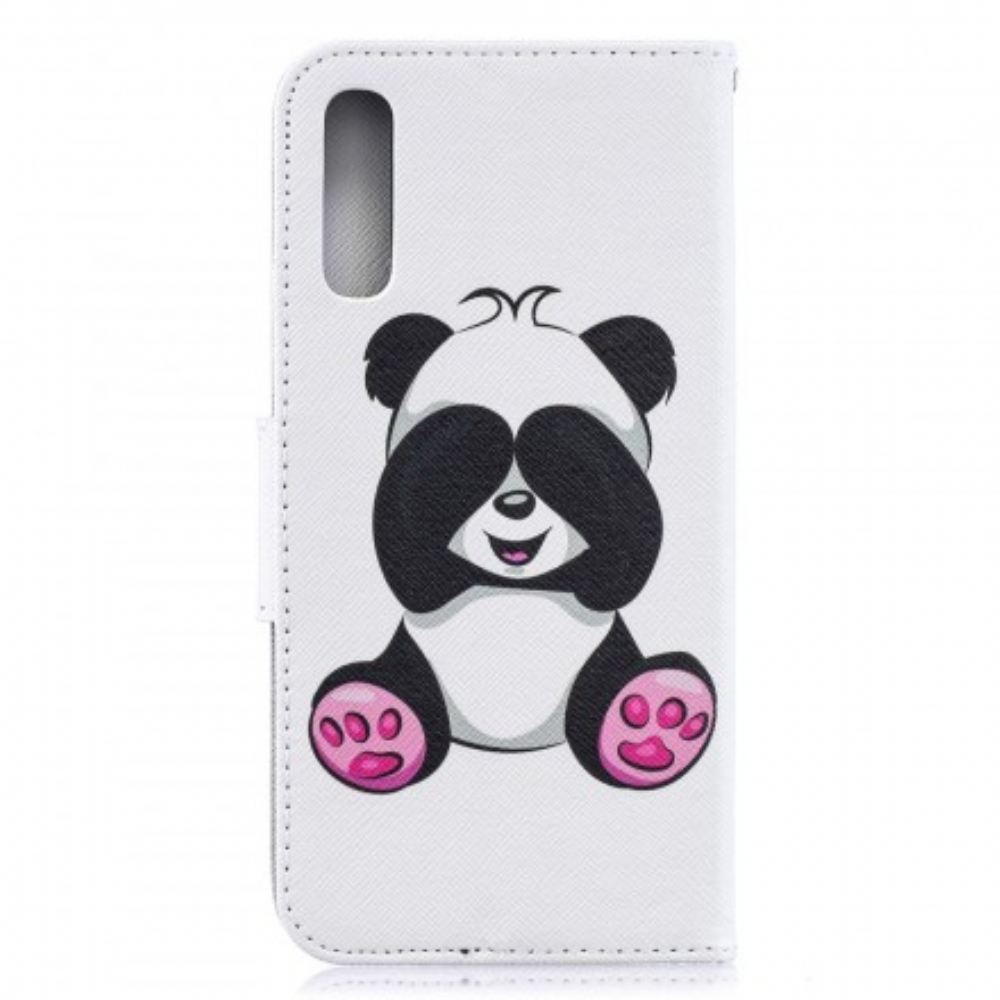 Kožené Pouzdro Na Samsung Galaxy A50 Panda Zábava